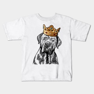 Cane Corso Dog King Queen Wearing Crown Kids T-Shirt